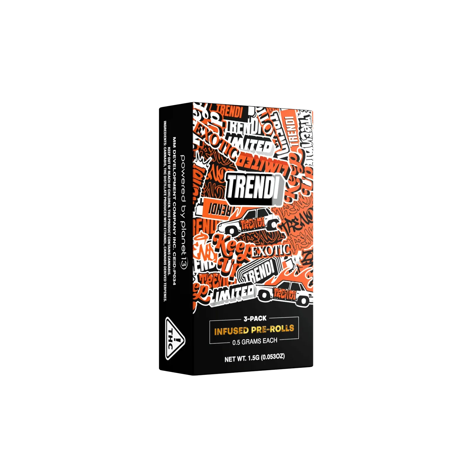 Trendi 3pk Infused Pre-rolls